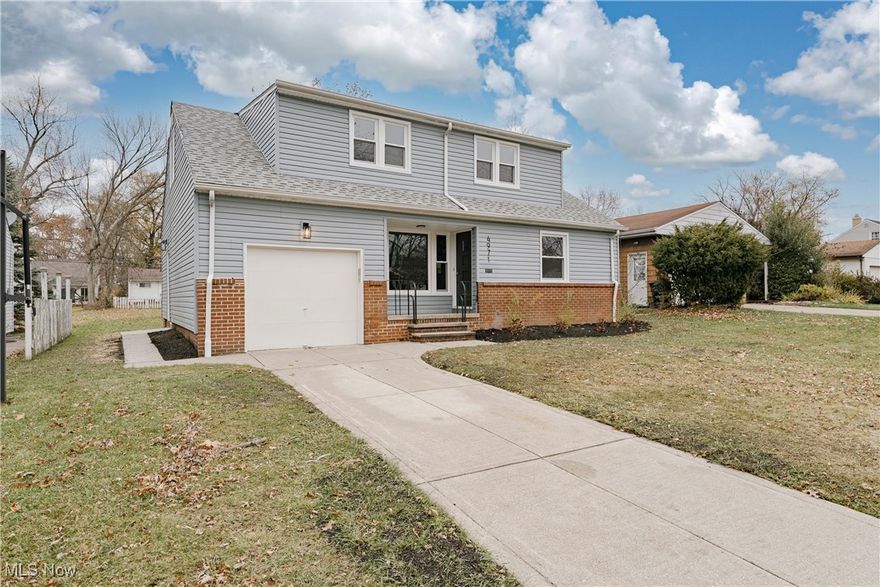 Welcome to 4971 S Sedgewick Rd – a beautifully renovated Cape Cod in the heart of Lyndhurst! This move-in-ready home has been transformed from top to bottom with nearly every major update already done—including a new furnace, AC, disposal, appliances (refrigerator, dishwasher, washer/dryer, range, oven), updated windows, interior waterproofing, refinished hardwood floors, and a brand-new garage door opener. Fresh neutral paint and modern finishes make this home feel bright, inviting, and truly like new. Step inside to a welcoming foyer that opens into a sun-filled living room, featuring gleaming hardwood floors that flow straight into the dining room. The fully renovated kitchen is a showstopper with new cabinetry, quartz countertops, stainless steel appliances, tiled floors, and a stylish backsplash—perfect for everyday cooking or hosting family gatherings. A cozy family room sits at the back of the home with updated flooring and sliding door access to the huge backyard, offering an ideal indoor-outdoor space for entertaining, kids’ playtime, or relaxing evenings. The first floor includes two generously sized bedrooms with hardwood floors and ample closet space, plus a beautifully renovated full bathroom. Upstairs, you’ll find two additional spacious bedrooms and another completely updated full bath—plenty of room for everyone! The finished basement expands your living space even further with a large recreation room, a bonus room perfect for storage or hobbies, and a refreshed laundry/utility area with new LVP flooring. Outside, the oversized backyard provides endless potential—gardening, games, pets, or future outdoor upgrades. With its long list of updates and flexible layout, this home is truly amazing. Don’t miss your chance to make it yours!