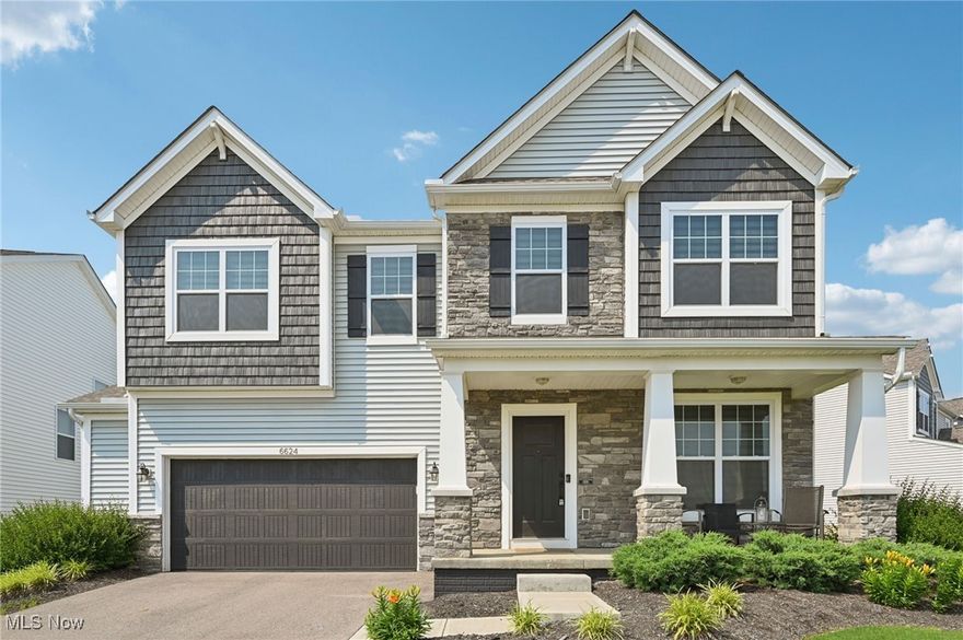 Welcome to your brand-new home! This exceptional newer construction residence offers a modern and spacious living experience, thoughtfully designed for todays lifestyle. Featuring four generous bedrooms and two and a half bathrooms, this home also includes a large loft upstairs perfect for a homework station, play area, or cozy movie nook. The main level offers a private office, ideal for remote work or study, and a bright morning room that brings both charm and natural light into the space. The kitchen showcases elegant lighting, quartz countertops, premium appliances and seamlessly flows into the living areas, enhanced by stylish LVT flooring throughout the first floor. An expansive, unfinished basement provides endless possibilities for storage or future customization. You'll also find a 2.5-car attached garage.. and Outside a fully fenced backyard with a cement patio perfect for entertaining or pets offering a peaceful outdoor retreat, that overlooks a gorgeous pond! This new development features a community park with trails! Located within the highly acclaimed Westerville School District, this home is move-in-ready! Don't miss the opportunity to make this beautifully upgraded home yours schedule your private tour today!