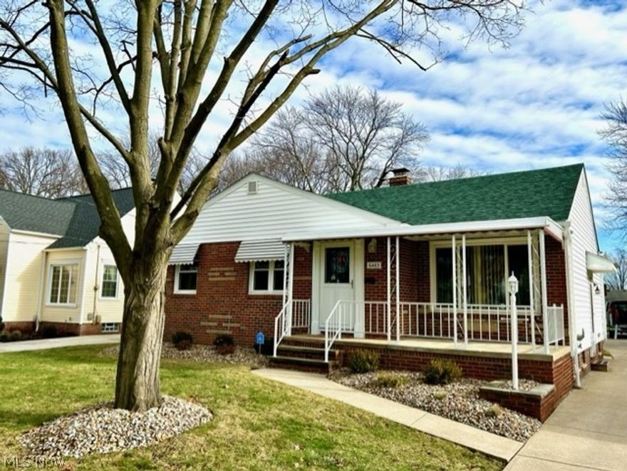 Looking for the perfect starter or home to downsize into? This immaculate, updated brick and vinyl ranch with a 3-car garage and oversized parking pad has been totally updated and in move-in condition. From the moment you enter the foyer, you will see there are hardwood floors throughout. Cozy living room with a large picture windows. Kitchen totally remodeled with white soft close cabinets, quartz countertops, vinyl floor and space to accommodate a large table and chairs. Off the kitchen is a light filled family/sun room overlooking large backyard. Rounding off the rest of the first floor are 3 nice size bedrooms with ample closets. Updated bathroom features tub/shower, vanity sink, toilet & vinyl floor.  The full basement has a finished recreation room, perfect for entertaining or for a playroom, with a newer floor.  There's a laundry room area, large storage area, and a shower & toilet. UPDATES over the years are as follows: 2022 House roof, gutters & gutter guards; Aluminum porch a