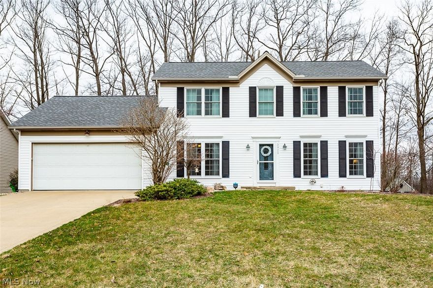 3 bedroom, 3.5 bath colonial house on a quiet street.  Numerous updates include sealed hardwood floors (2016), replaced all upper windows and basement window in 2017, replaced all lower windows and sliding door while adding a storm door (2019), repainted the kitchen and dining room (2018), new laminate floor in living room in 2019, replaced all three toilets (2018) updated upstairs full bath including new paint (2018), updated master bath (2020), and repainted laundry room and 1/2 Bath in 2016.  Partially finished basement (840 sq. ft.) with a full bath and tons of storage space.  New deck railing and stain (2019). Updated landscaping (2018).  New roof in 2018.  Backyard leads to large wooded area behind the house that is owned by the Medina County park system.  Upgraded home warranty included for buyer's piece of mind.