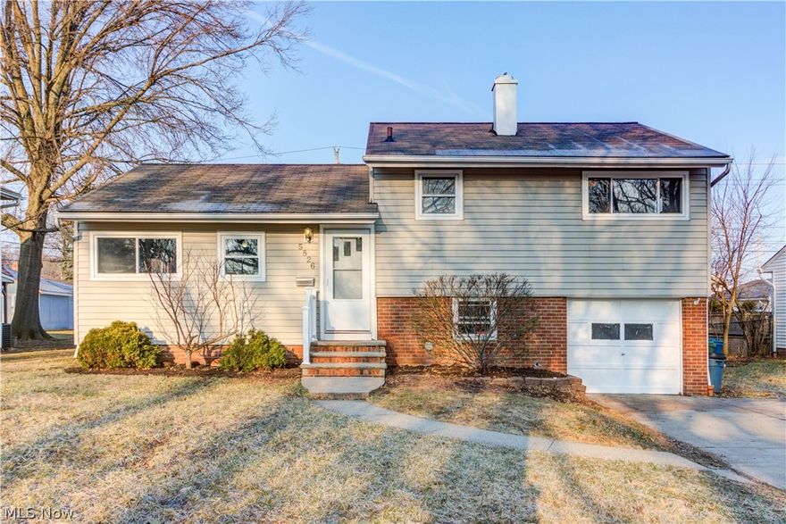 Don’t miss this 3 bedroom, 1 full bathroom split level home situated in a convenient Parma Heights location! The main floor features all new wood look vinyl flooring providing easy cleaning and maintenance. Nice sized eat-in kitchen has windows to let in natural light, plenty of counter space and loads of cabinetry. An oversized family room offers flexibility for furniture placement. Upstairs, there are 3 spacious bedrooms and a fully remodeled bathroom with modern fixtures. The finished  lower level has nature stone flooring and offers a variety of uses. Outdoors, stay out of the elements under the covered patio or enjoy the sun on the expansive deck. Backyard is fenced in and has a shed for extra storage. Tear off roof in 2015. Come see today!