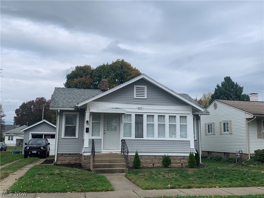 Cozy bungalow located on a charming street. Remodeled to give a light and upbeat interior. 2 bedroom, 1 bath, and 1 car detached garage all on a flat city lot. Open concept in the living room, kitchen, and dining area. Laminated floors and first floor laundry. Full basement with updated plumbing and wiring. Home vinyl sided in 2017 and electric added to the garage 2019. Updated bathroom with step-in shower and large vanity. Kitchen appliances to stay along with the washer and dryer-making this package well worth the price. Water/sewer/trash $50/mo, gas $60, and electric $60/mo.