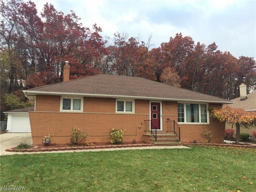 Quaint 3 Bedroom Brick Ranch tucked away in a nice park like area of Garfield Heights overlooking the Valley. Eat-in kitchen with wall oven and counter-top range. Formal Dining Area with doors leading to large covered patio. Master Bedroom with bath. Finished basement featuring possible 4th bedroom/office with full bath, rec room, laundry/utility room, and bonus room. Plenty of storage. 2 Car Garage. Updates include roof, windows, furnace, electrical and more.