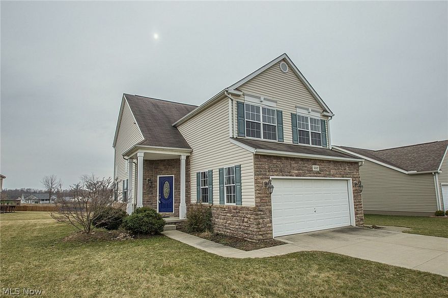 Beautiful property in the Hunters Run Neighborhood with three bedrooms and three bathrooms.  This home has vaulted ceilings in the living room along with a gas fireplace.  An eat-in kitchen opens up to the back patio covered by a pergola, perfect to enjoy on a nice day. The first floor has a half bath and laundry room near the two car garage. Don't miss out on the chance to own this beautiful home!