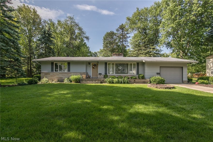 A wonderful Tallmadge ranch with 3 bedrooms and 1 1/2 baths.  This home features a first floor laundry, a wonderful fireplace, and a screened porch.  There are beautiful, natural, wood floors in the living room and bedrooms.  A large living room features the fireplace.  A very large master bedroom has the 1/2 bath. The main bath is updated.  The furnace is only a few years old.  A partially finished basement, attached garage, and nice yard are just some of the amenities.