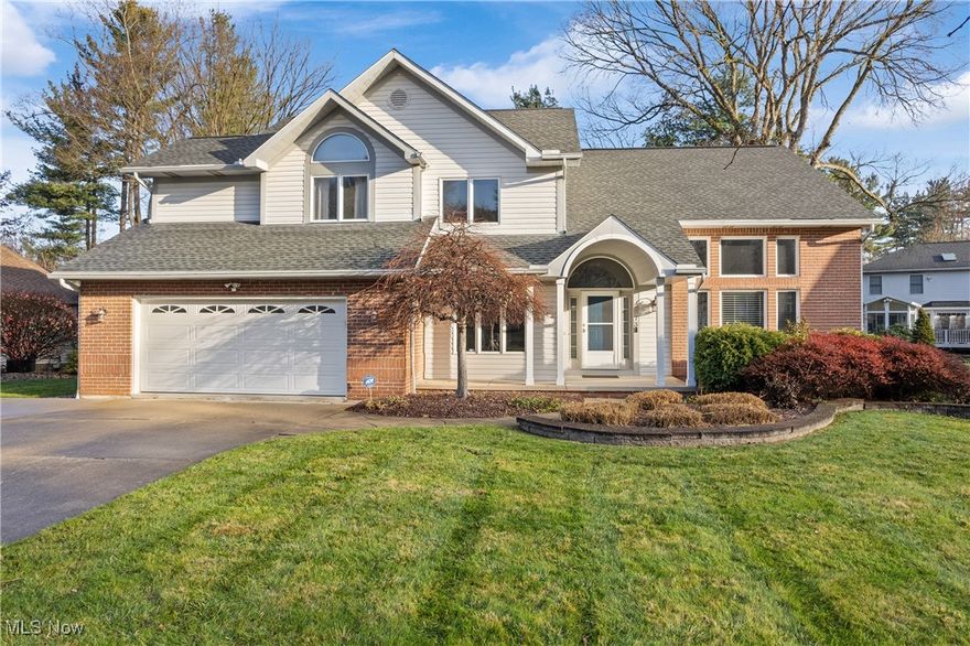 OPEN HOUSE:  Saturday Dec 6, 11:00AM-1:00PM  Welcome to 2973 Mourning Dove Cir, a stunning 4-bedroom 2.5 bath colonial tucked on a quiet cul-de-sac in the highly sought after Hunter’s Crossing community. With over 3,300 sq. ft. of living space, this light-filled home blends soaring architecture, modern updates, & a truly exceptional setting. Step into a dramatic 2-story foyer surrounded by large windows that flood the home with natural light. The vaulted living room & vaulted family room with a fireplace create an impressive open feel perfect for relaxing or entertaining. The spacious kitchen features granite countertops & views of the private yard, while the elegant dining room showcases crown molding. A first-floor office, laundry room and half bathroom add to everyday functionality. Upstairs, you’ll find 4 bedrooms, including the vaulted owner’s suite providing a retreat-like feel that has been freshly painted with new carpet, an accent wall, and an ensuite bath w/ dual sinks, skylight, and walk-in closet. (3) additional bedrooms, and another full bathroom offer comfort & charm to finish off the top floor. The finished basement is a true bonus, offering approximately 800 sq. ft. of versatile living: a library or office with built-ins, a recreation area, workout zone, media space with custom cabinetry & mini-fridge, daylight windows that brighten the entire level. Step through the sliding glass doors from the family room onto a large deck that overlooks a fenced-in, tree-lined backyard, giving you a private outdoor retreat ideal for gatherings or quiet evenings at home. Major mechanicals are updated for peace of mind: roof (2011), furnace (2018), kitchen appliances (2018), hot water tank (2019), & A/C (2020). Located in a tranquil neighborhood close to top-rated schools, local parks, walking trails, restaurants, and shopping; this home delivers the perfect combination of privacy and convenience.  This is the home you’ve been waiting for as it's move-in ready!