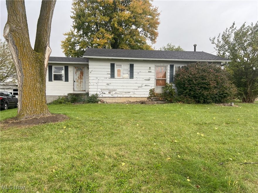 AFFORDABLE 2 BEDROOM HOME!  Furnace new in 2019+-.  Water heater 2019+-.  electrical 2021+-.  Newer plumbing.  This 2 bedroom is ready for your own handyman/cosmetic updating.  Enclosed porch 9' x 11'.  Full deep basement with sump pump.  Garage is in VERY poor condition but there is a concrete floor.  Well in front of house; septic in rear. Situated on an irregular size lot with approximately .590 acre.  Can be used as commercial, but buyer to check with township for their use.  Cash only.  Being sold AS IS