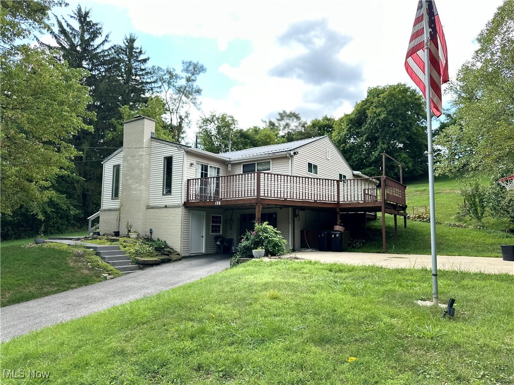 This 3 bedroom 2 bath Home is located on 1.04 acre in the village of Wintersville with a 30x24 outbldg also on the property. Large living room with hardwood floors vaulted ceiling and wood burning fireplace with access to wrap around deck. Kitchen has been updated with Granite countertops ,newer cabinets, and stainless steel appliances. Large master bedroom with full bath and two additional bedrooms and another bath. Basement has large recroom. There is a 24x24 concrete Patio. The outside is private with a larger yard for family fun. Hurry and Set up a showing .
(Some of the rooms have been staged to give buyer some ideas)