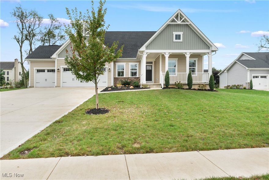Welcome to this beautiful home in the Fountains of Edgewood! This stunning home offers an ideal mix of comfort, style, and functionality, perfect for families and those who love to entertain. As you enter the home, on your left you can step through French doors into the den, a cozy space that would be perfect for a sitting room or office. To the right there are two bedrooms and a full bath with a large vanity and shower/tub combo. Down the hall, the home then opens up into an expansive great room that seamlessly flows to the eat-in kitchen. The kitchen boasts stainless steel appliances, a gas range, and floor-to-ceiling cabinetry. The large center island provides ample room for meal prep and hosting, while the walk-in pantry offers plenty of storage. The master bedroom is a true retreat, opening onto the back patio and featuring a spacious 6x12 walk-in closet. The luxurious master bath includes a garden tub, a walk-in shower with a bench, dual sinks with plenty of counter space, a large linen closet, and an additional 7x8 walk-in closet, all finished with sleek chrome fixtures. Upstairs, you'll discover a loft space that can be used as a guest area or additional living space. It includes a bedroom and full bath, offering privacy and comfort for visitors. The fully finished basement is designed for entertainment, with an expansive rec room that can accommodate multiple uses. Three large storage areas provide ample space for all your belongings. The basement also features a full bath with a walk-in shower. Out back, enjoy the spacious deck (19x12), ideal for quiet relaxation. The home also includes a three-car attached garage for all your parking and storage needs. Additional updates include: New carpet throughout (2023), Professional landscaping (2023), Air purifier added to furnace; water softener and reverse osmosis, temperature-controlled unit added to master bedroom. Don't miss out on this perfect opportunity! Schedule a showing today!