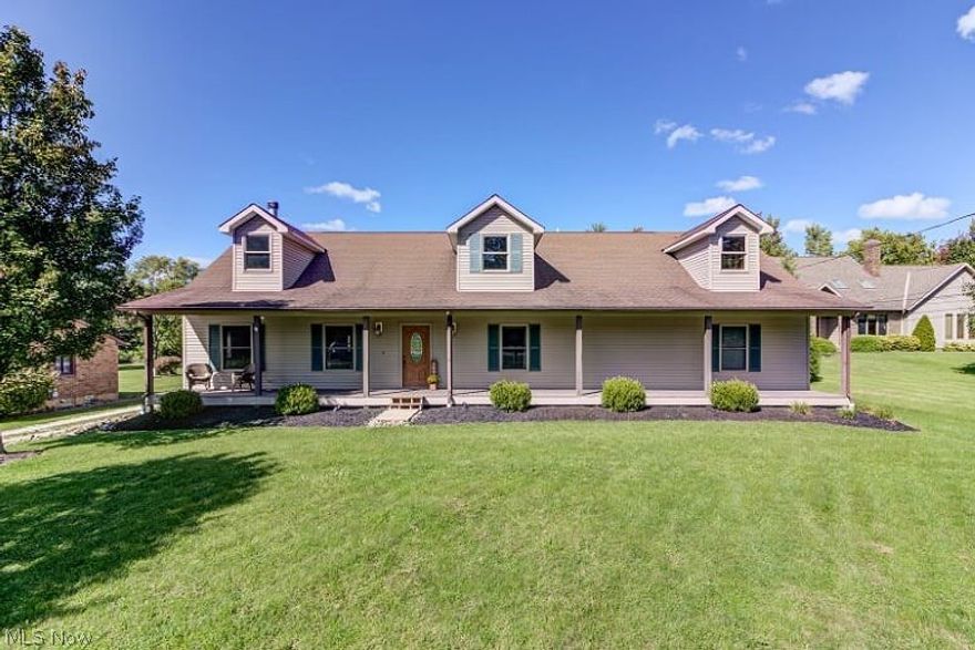 Wow! Sitting on over 2+ acres, this home has so many areas to enjoy... A fully open concept, vaulted ceilings, two floor to ceiling stone fireplaces, 4 large bedrooms with great closet space, 4 bathrooms (2 full, 2 half), a wrap-around porch, huge basement, laundry room on the main floor and plenty of storage! The 1000+ square foot custom garage boasts hydronically heated floors, 12 foot ceilings and a fully insulated, finished loft to go along with the (new addition) sunroom & mud room.  Come make your appointment TODAY!