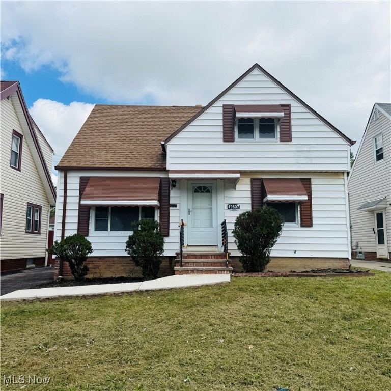 This beautifully updated cape cod home offers a perfect blend of classic charm and modern convenience, boasting the following features: 3 spacious bedrooms with ample natural light, 1 full & 1 half bathroom, recently renovated with modern fixtures. The main bath is on the ground level, while the 1/2 bath is in the basement. An updated, spacious kitchen with granite countertops, & ample cabinets, a cozy living room with restored hardwoods, along with a semi-finished basement & 2 car garage. Additional updates include new AC, new windows, new plumbing fixtures, kitchen cabinets & flooring, fresh paint and new carpet along with updated electrical, new garage roof, furnance, brand new ½ bath installed & newly paved driveway.