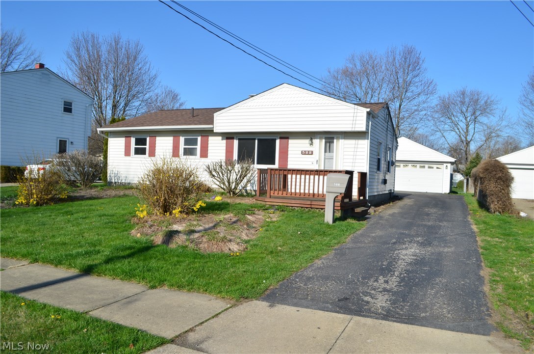 Nice Ranch Style home, 3 Bedrooms with 1 full bath, newer flooring thought out. Spacious Eat in Kitchen with loads of cabinet space. Fenced in back yard along with a 2 car garage and a storage shed for your lawn equipment. All Appliances stay.