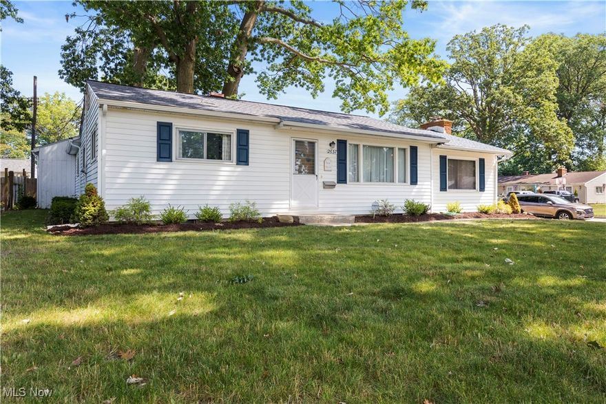 Must see this well maintained 3 bedroom/1 bath ranch home nestled on the corner lot w/great curb appeal. Walk into the inviting living room that opens up to the dining room & kitchen that features Corian Counter tops & Tile Flooring. Enjoy the Vaulted Ceiling Family room featuring a beautiful sandstone fireplace and Bruce hardwood flooring. Don't miss the spacious three bedrooms w/nice sized closet space, roomy full bath w/new bath fitter shower & tile floor. The full basement is ready for your ideas to come to life. Whether you need extra storage for hobbies, work shop or gardening the large garage w/carport will fit right in. Some additional updates include Roof 6 years old, Gutters/ Guard 2 years old, Hot Water Tank 2024. . Make your appointment today.