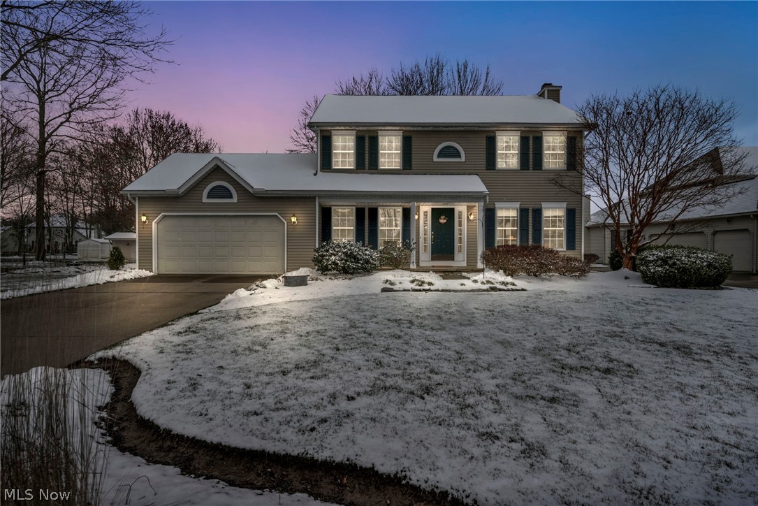 Welcome home to this rare gem! A well maintained, extremely loved , one owner colonial in the well sought after community of The Villages Of Lakeside! Enjoy quiet mornings on the large front porch and relaxing evenings on the patio of the impressively landscaped, large backyard. Walk into the open entryway with pergo flooring and into the huge great room with a feature wall showcasing beautiful wood built- ins that surround the gas fireplace. First floor laundry room! Large, open formal dining room for your family or friends gatherings. Bright and open eat in kitchen updated with gorgeous quartz counter tops and sleek white cabinets with a sliding door stepping out to the stone patio. The backyard features many well groomed, picturesque gardens all ready for use, including a back vegetable garden area and a shed. Upstairs you will find the owners suite opening with french doors, vaulted ceilings , multiple closets, including a walk in closet and a large bathroom with skylights. There are three additional generous sized bedrooms upstairs. Last but not least : large and open fully finished basement with a bar area, great entertainment space , storage space along with additional area that is mostly all roughed in for completing as a bonus finished space, if desired! New HVAC 2021, New Roof 2018. Neighborhood pool, picnic area and tennis courts. This home has it all and more !