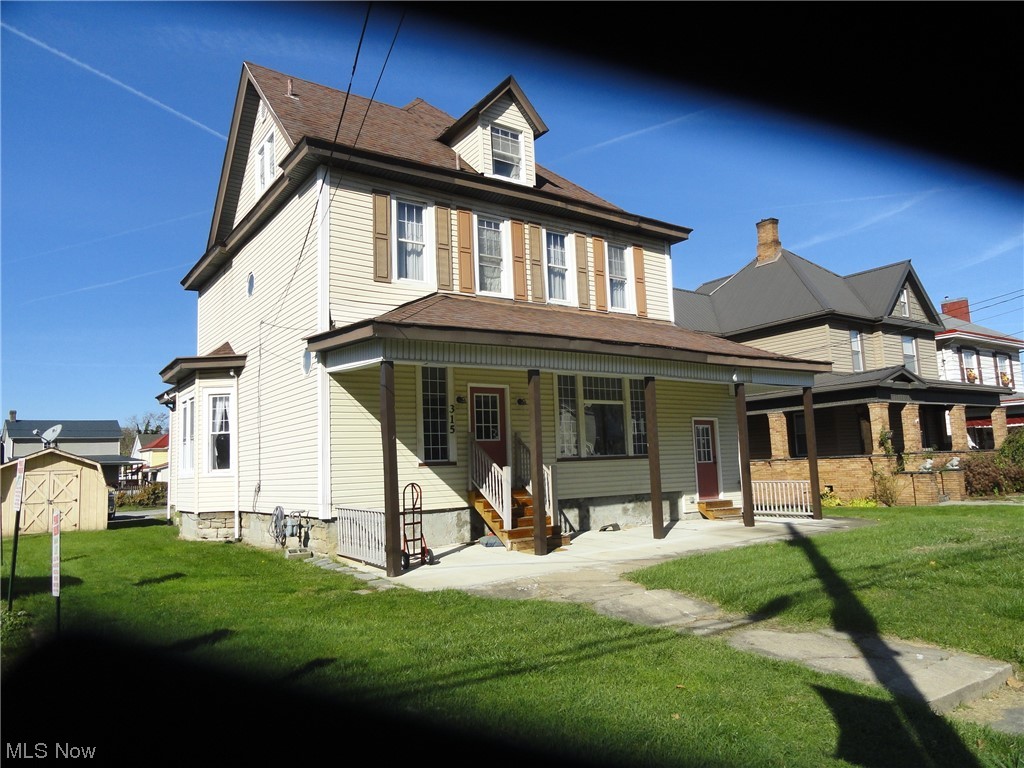 Spacious and Charming Main Street Home – Perfect for Entertaining!
Step into this beautifully maintained home offering an abundance of character and space. The impressive first floor features a grand foyer with French doors and original pocket doors that lead into generously sized rooms, all showcasing 10-foot ceilings for a bright and airy feel. The formal dining room is a standout, complete with a large bay window and cozy window seat—ideal for gatherings or quiet moments. The enormous kitchen is truly a chef’s dream, equipped with double wall ovens, a large island housing the cooktop and sink, and extensive cabinetry and counter space. A large pantry/storage room adds even more functionality. Upstairs, you'll find three spacious bedrooms and a full bath. A laundry hookup is conveniently located in one of the bedrooms. The third floor offers a fantastic bonus space—perfect for a primary suite, home office, playroom, or anything else you envision. An added bonus is the former barber shop space on the main floor, complete with its own private half bath—ideal for a home business, studio, or guest suite. The small, flat yard makes for easy maintenance without sacrificing charm. This home is filled with possibilities—schedule your showing and see all it has to offer!