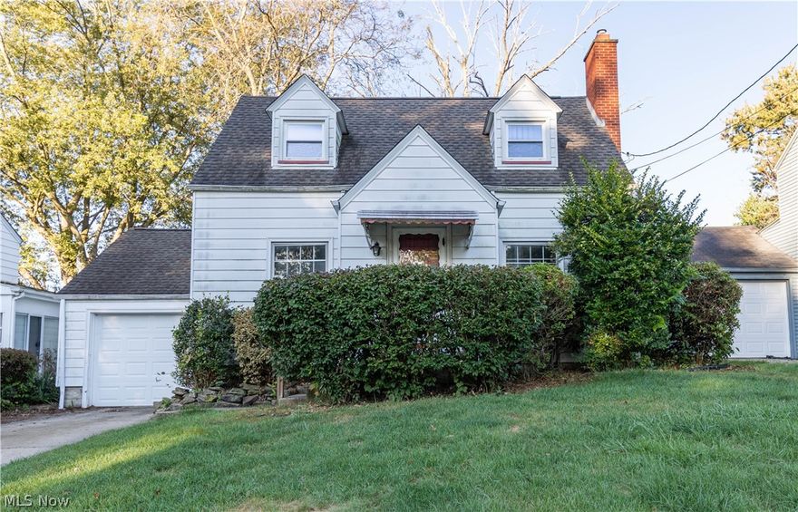 Great starter home for a first time home buyer or investment property! Possibilities are endless for this 3 bed 1 bath cape cod style home. With nearly 1200 sq ft with separate living room, dining room, and kitchen. 1 bedroom finishes off downstairs living space, while 2 beds and full bathroom complete upstairs. A 1 year home warranty is being included with the purchase of this home for a worry free purchase! Call today for more details!