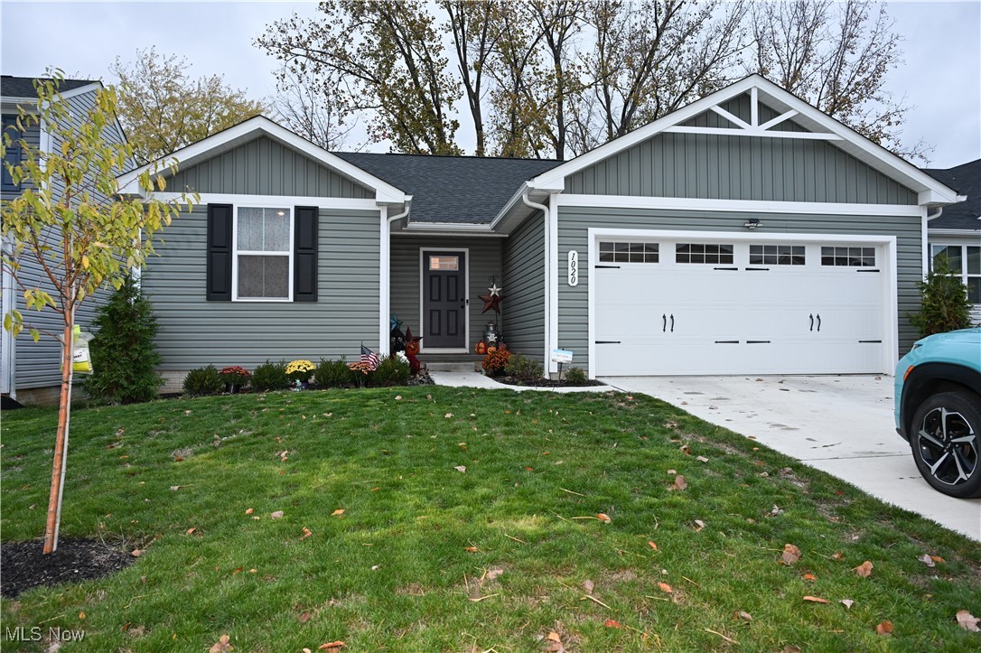 Welcome to this newly built ranch in 2024! This spacious ranch offers wide hallways that flow nicely into the main living, dining kitchen area that makes it a truly open concept. The master bedroom ensuite has a full bath that attaches to a large walk in closet. The bedrooms are nice sized and currently one is being used as an office. There is a large deck off of the first floor kitchen/dining area which is over the walkout basement doors and would be great for another outdoor living space. There is a great place for kids to play at the community park and a pavilion as well. City water and sewer make this move in ready home even more efficient!