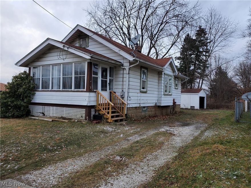Attention investors!  This ranch style home offers new furnace and AC - 2021; hot water tank - 2014; newer refrigerator, stove, gutters, and waterproofed basement with glass block windows.  This home home has great potential!
Detached 2 car garage.