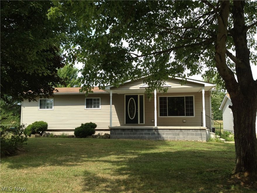 3 bedroom ranch on 2.55 acres with large detached garage.  Home has updated bathroom, 10" blown in insulation, extra support beams in basement, new jet pump for well 2008, new furnace circuit board early 2016.  Septic was installed 2008.