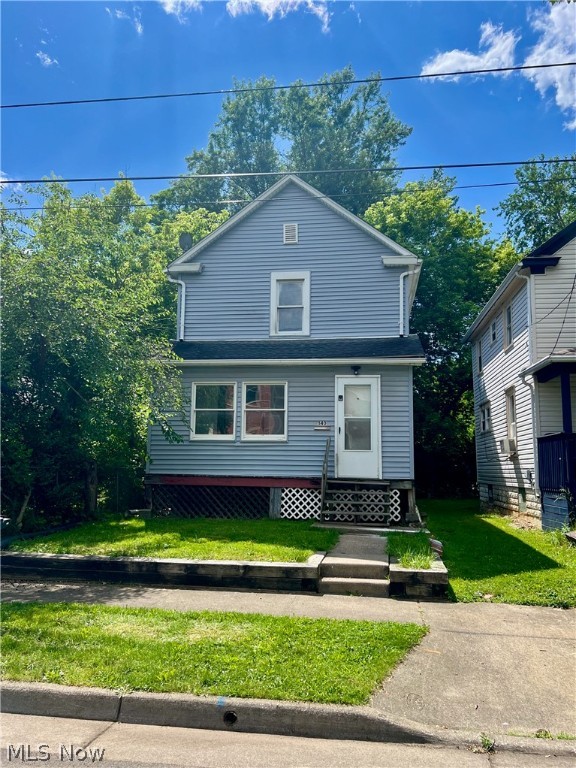 Welcome to 1140 Sherman St in beautiful South Akron. Enjoy living in close proximity to schools, highway access, parks, and much more. Just a short trip to downtown Akron. This updated colonial has everything you could want. Enter through the front door to a spacious living room. Continuing on you will find a formal dining area accented with built in shelves. The kitchen is perfect for any chef with plenty of counter space to prepare meals. Upstairs you will find three good sized bedrooms and a full bath. One bedroom comes equipped with laundry hook up should you prefer washing your clothes upstairs. Overall great home. Schedule your showing today!