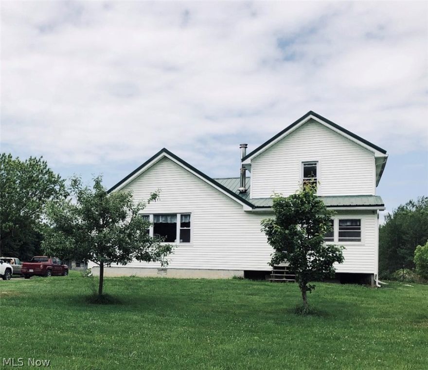 This farmhouse has a lot of potential. Sits on 37.5 acres of beautiful land great for hunting, ATV's. Small pond and trails. 3 bedrooms, 1 full bath & first floor laundry. New metal roof in 2015. New vinyl siding 2017. Septic was updated in 2017. New well 2016. All new windows in 2017. Will need electrical to be updated, there is 200 amp service in the house. Nice size kitchen, enclosed front porch, partially finished family room with wood stove, living room has wood stove also, ceramic tile and wood flooring throughout. Barn & 2 sheds on the property. Come see the potential. Selling "AS IS"