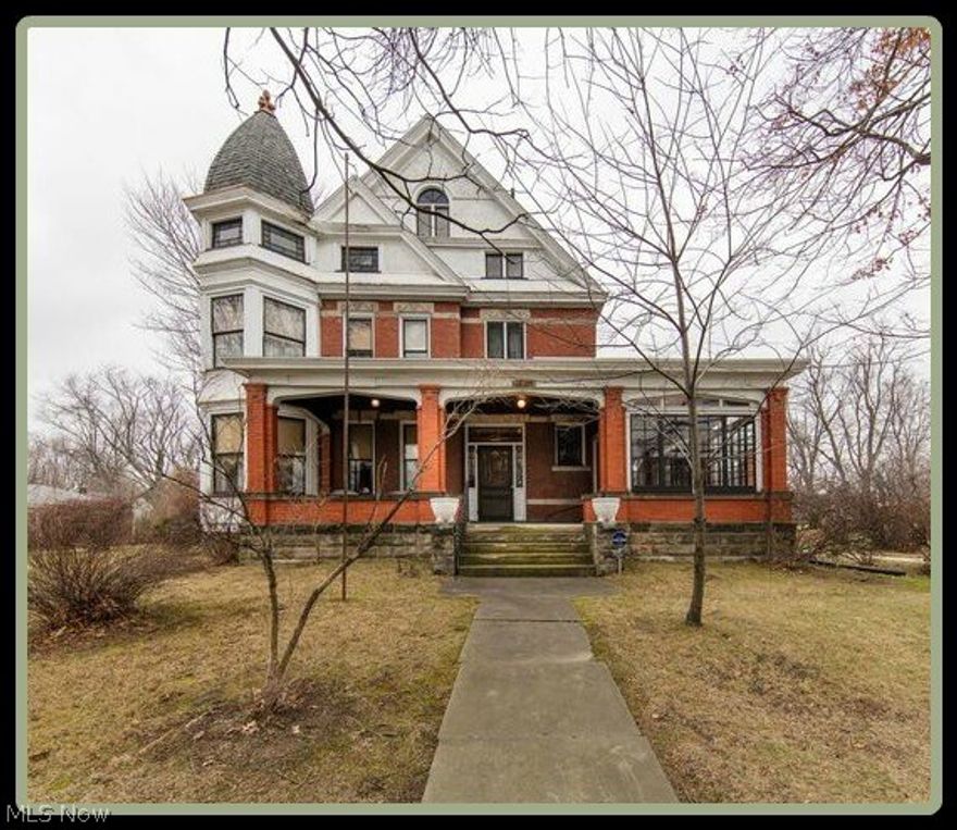 The renowned stately George W Meyer - Shaheen home sits on close to an acre ready for the next owner. From books written about local history of that time (early 1900’s), it was the most substantial home between Massillon & Canton Ohio on the Lincoln Highway and entertained many dignitaries.  George Meyer was the developer of the barren acres of land surrounding this location (now Harter Heights- and likely beyond), while living in this grand home that he built. This well-loved home has been the gathering place for many fabulous dinners and festive events. The original woodwork, the warm hard wood floors, beautiful light fixtures and beveled glass and leaded glass are just the start of all the beauty found in this Victorian jewel. The main level offers a gracious Foyer, Den/Studio, Family Room, a generous Dining Room, the Parlor, Kitchen, a spacious Front Porch and an enclosed Screened Side Porch. The home provides 6 bedrooms and 4 baths. Words cannot give an adequate description of the