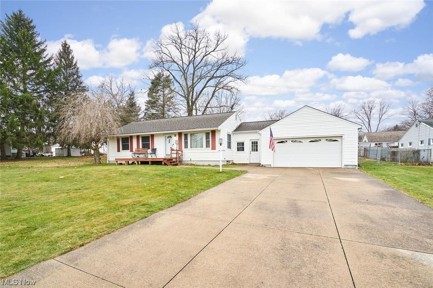 One floor living! This 3 bed 1.5 bath Ranch features 3 bedrooms on main floor with vinyl flooring and updated Bath with walk in shower. Full basement is partially finished and perfect for a rec room. large fenced in yard great for dog lovers and breezeway connects the 2 car garage.
