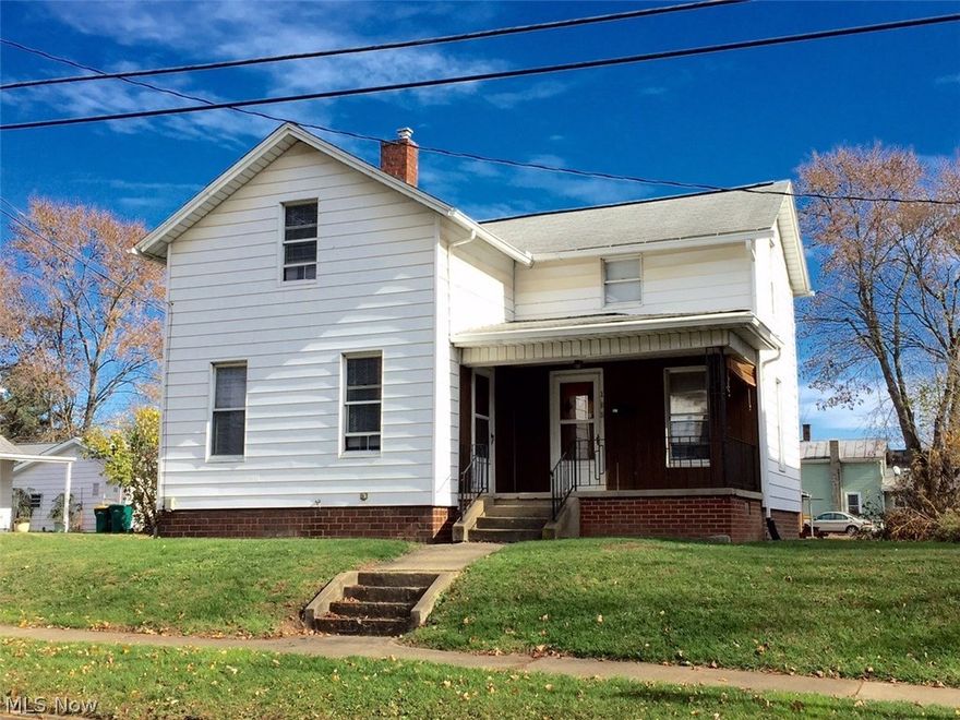 Good home with excellent square footage. Replacement windows. Freshly painted and new floor coverings. 3 bedrooms on the 2nd floor and a possible 4th bedroom on the first floor. 1/4 bath (toilet only) on the first floor. Kitchen with dining, formal dining room, appliances. First floor laundry. Front porch. Clean and move in condition. 2 car detached garage. Parking area at rear of lot near the garage. Full basement.