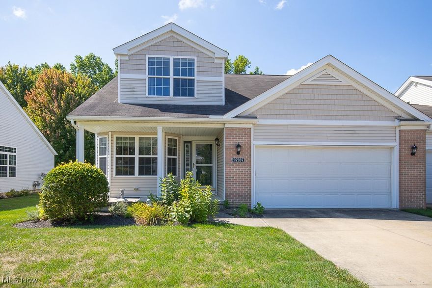 Former Gross builder model home. Immediate Occupancy available! Solid surface countertops in kitchen with stainless appliances. Large eat in kitchen PLUS formal dining room area. Fireplace and vaulted ceilings with skylights in the LARGE great room. 1st floor master suite with private full bath with large modified shower big enough for a wheelchair, and 2nd FIREPLACE. There is a 2nd bedroom on the first floor plus another full bath. A large LOFT with a closet on the 2nd floor can be used as an office, (or add a wall for a third bedroom). Enormous unfinished basement that has loads of potential if you wanted to finish it and add additional square footage. Galway Bay offers a perfect blend of a country feel yet is minutes from I480, 71 and I80. No RITA. This is an ATTACHED CLUSTER HOME community, not a condo community. 1 year APHW home warranty included with sale.