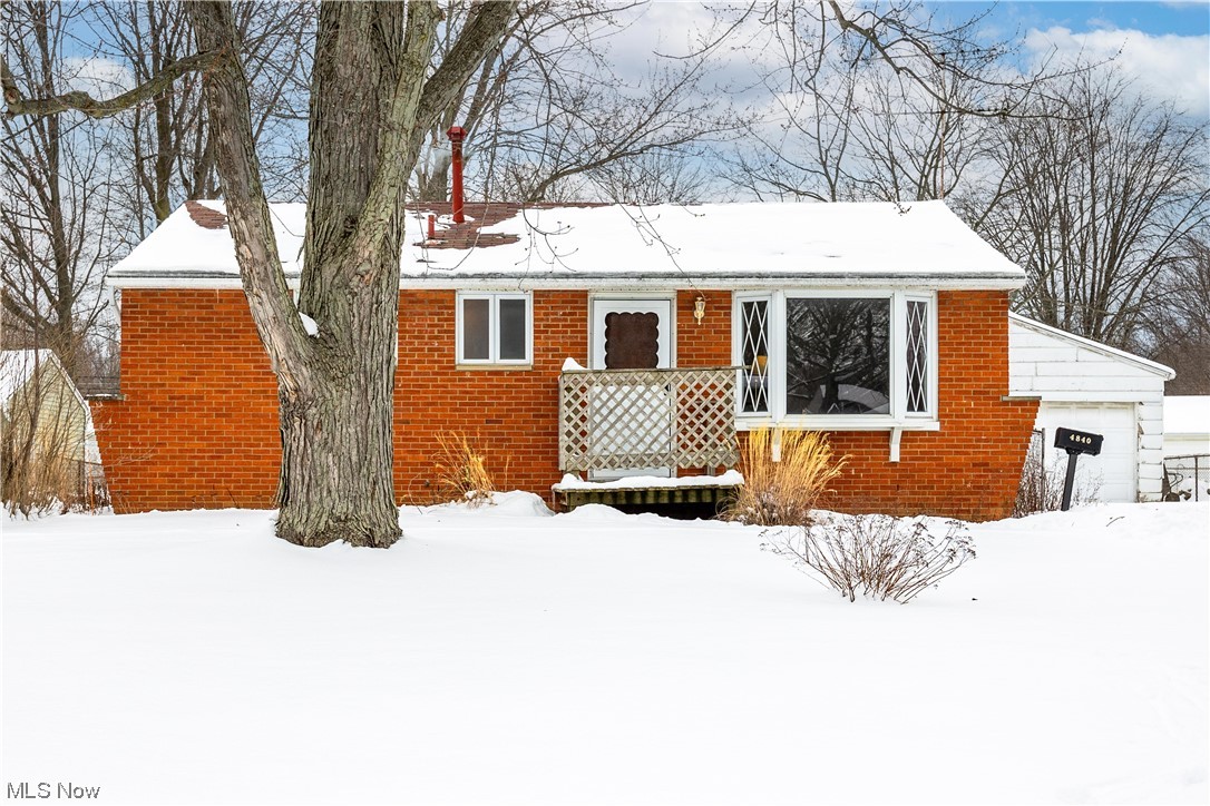 Bring all your cosmetic ideas to this affordable North Ridgeville ranch. This home offers three bedrooms and an updated full bathroom. The majority of the first level is floored with hardwood flooring in good condition. The galley kitchen presents enough space to enjoy family meals. The large unfinished basement is the entire size of the home. Here you will find ample room for storage with storage racks already in place, 10x12 sectioned off room, utility tub, washer and dryer hook-ups and another small sink area. This area can be finished to create another living space. Spend time in the fenced in backyard on your concrete patio. Priced to sell, this home won't last. Call for a private showing today!