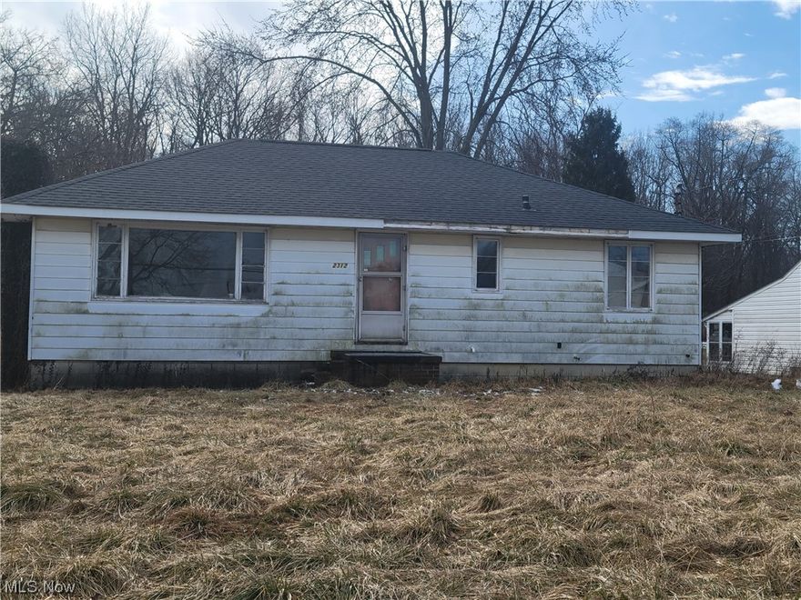 Welcome to the beautiful city of Elyria, Ohio at 2312 Eschtruth where this ranch home boast of 2 bedrooms, 1 bath, a living room, dining room, and a basement with a nice size backyard for entertaining. This home has a newer roof, but the home does need some work. This home is waiting for the future homeowner to come in with their own creative ideas to make this home their very own, with either their own capital or rehab loan, or an investor who is looking to do a fix and flip or buy and hold. This home is not far from midway mall.