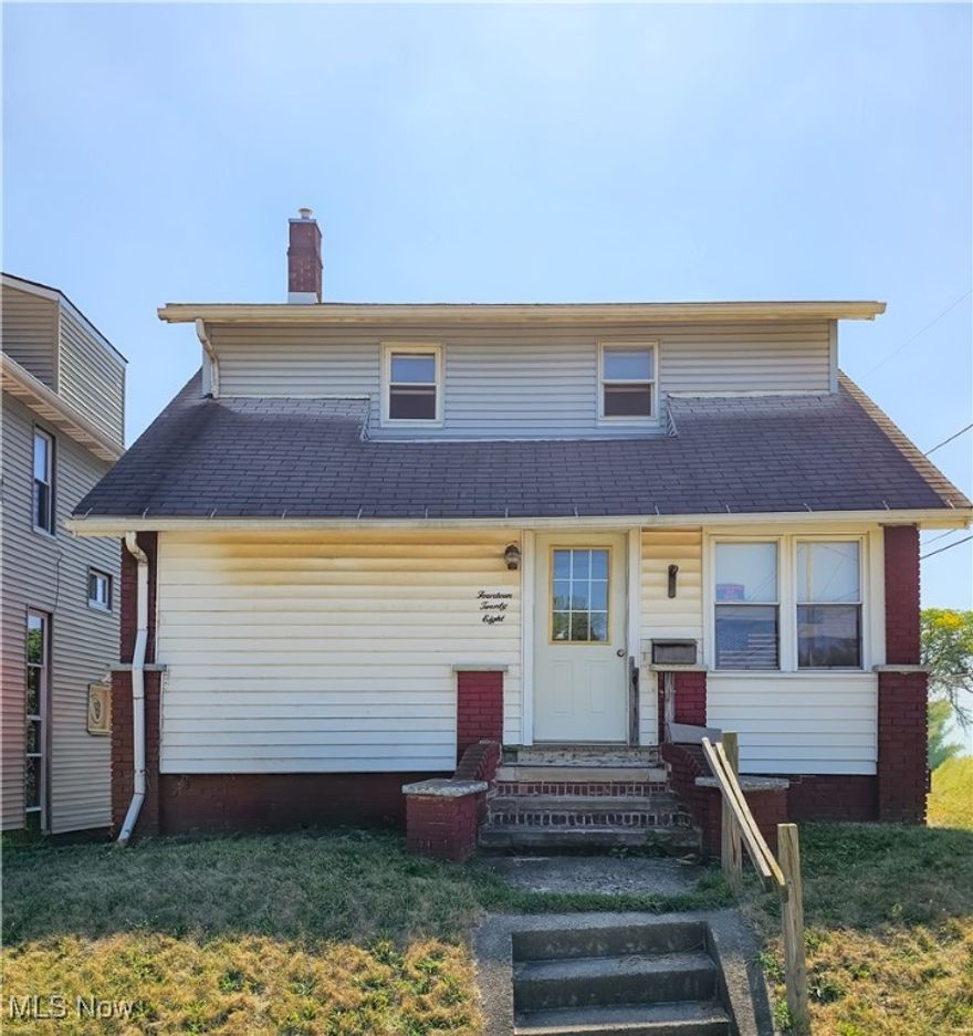 This vinyl sided, 3 bedroom, 2 bath home, features covered porch, enclosed sunroom, living room, dining room, spacious family room addition w/ electric fireplace & washer/dryer hookup, kitchen w/ natural wood cabinetry, stainless steel sink, full bath on main level and upper level, laminate floors and ceiling fans throughout - full basement, York forced air gas furnace, gas water heater, vinyl replacement windows, Approx. 1,400 sq ft, fenced-in yard, 35’ X 105’ lot. Home needs some work so remodel & update to your liking, Investment Opportunity! ATTENTION: Investors – Flippers – Landlords.