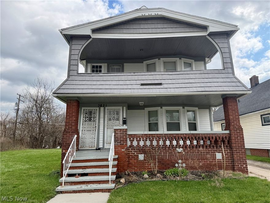 Great Cleveland duplex with excellent potential for strong cash flow.  The upstairs unit has 2 bedrooms/1 bath and has been renovated.  The walk-up attic has been framed for additional living space.  The 1st floor unit offers 2 bedrooms and 1 bath.  Both units are spacious and have the charm that bay windows, built-ins in the dining room and fireplaces offer. This home is located in the heart of Cleveland and close to schools, shopping, downtown, sports venues, restaurants, museums, hospitals to mention a few.