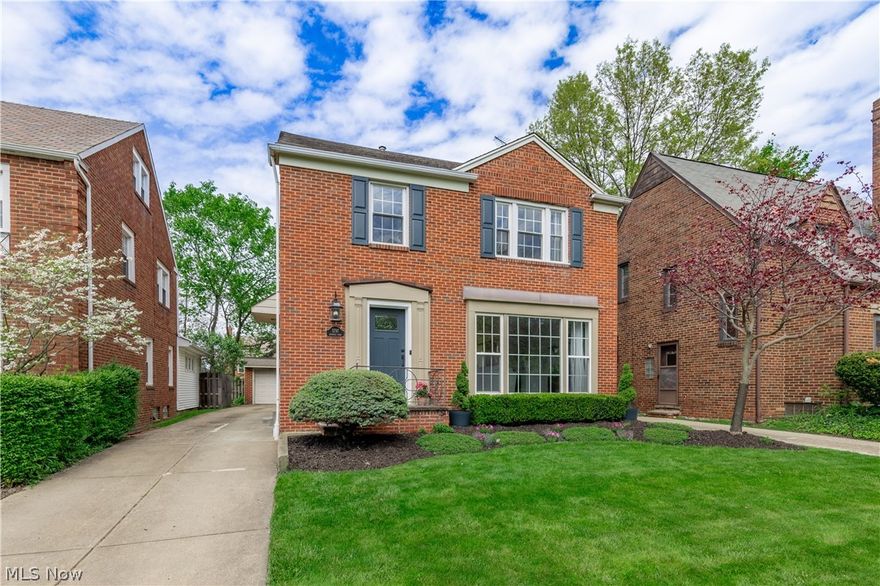 Welcome home to this classic, stately brick colonial nestled on a quiet, tree-lined street. Upon entering, you are greeted by a bright and airy living room bathed in natural light from a wall of floor-to-ceiling windows. Open to the dining room, this inviting space is perfect for both entertaining and everyday living. Just off the dining room is the beautifully updated kitchen, featuring quartz countertops, a tile backsplash, custom cabinetry, and stainless steel appliances, sure to impress even the most discerning home chef. Beyond the kitchen, a cozy family room offers views of the backyard, elegant wainscoting, and an electric fireplace. A convenient powder room completes the main level. Upstairs, you’ll find three spacious bedrooms, all with newer carpeting and upgraded padding for added comfort. The expansive primary suite features two closets, a tray ceiling, and direct access to the updated four-piece bathroom. One of the guest bedrooms also provides access to the second-floor balcony. The lower level offers valuable flex space to suit a variety of needs. A large recreation room, an additional bedroom with an egress window, and a luxurious en-suite bathroom create endless possibilities for guests, a home office, or extended living space. Outside, the private, well-maintained backyard is ready for relaxing or enjoying your favorite outdoor activities. Every inch of this home has been lovingly renovated and meticulously cared for, making it truly move-in ready. Conveniently located just minutes from shopping, dining, entertainment, parks, hospitals, and universities.