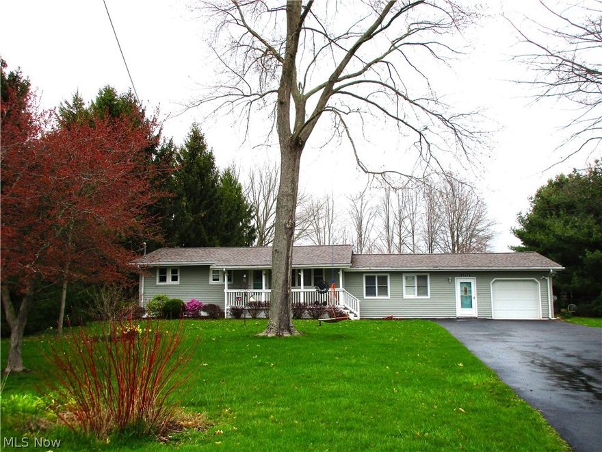 Immediate Possession on this ranch home on approx. 1 acre. This move in 3 bedroom 2 bath home.  Updated kitchen w/appliances. Large family room w/gas fireplace. First laundry. Master bedroom w/master full bath & walk in tub. Updates include: Furnace & ac 2023, Roof 2019, tankless hot water heater 2019 and Basement Waterproofed 2024. Breezeway area to attached garage. Two large sheds & fenced in area in back yard along w/Blueberry and Raspberries, grapes and apple trees. Make your appointment today.