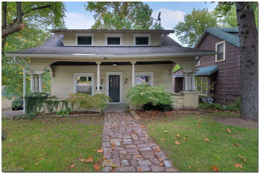 Amazing opportunity to live in Chagrin Falls Village, This 3 bedroom 2 bathroom home is the epitome of a charming Bungalow House.  The interior is crisp, clean and move in ready.  Features include a Living Room, Dining room, Family room kitchen and 1/2 bathroom on the first floor. The second level boasts 3 ample sized bedrooms and a full bathroom with classic claw foot tub. The extra large lot has beautiful river views and a fabulous back yard area. The home also has a rare attached garage! This is a rare opportunity. This is more than just a home rather, its the Chagrin Falls lifestyle !!