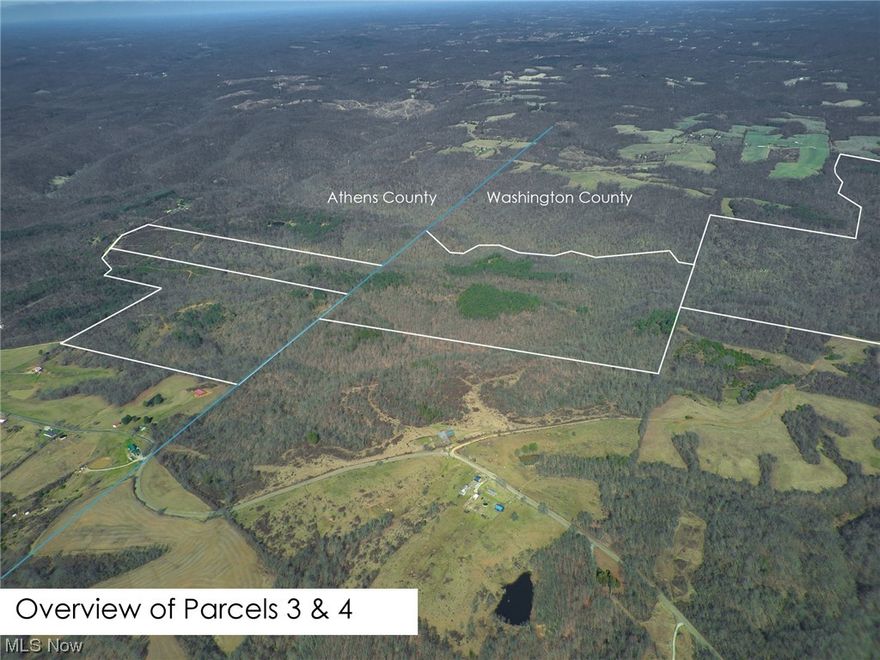 Just a short drive from Bartlett, Ohio, this breathtaking tract of land offers endless opportunities to experience the great outdoors, with mature, harvestable timber, meandering streams, and even stunning waterfalls and caves to explore. With multiple access points and miles of ATV paths, this is a true paradise for outdoor enthusiasts. Whether you're an avid hunter looking to bag your next deer or turkey, or simply seeking a peaceful escape to enjoy horseback riding, hiking, or off-roading, this property has something for everyone. The property is dotted with multiple food plots and seven different Jonny hunting blinds installed, making it the perfect destination for hunting clubs, families, and groups of friends looking for an unforgettable fall season. And with road frontage on State Route 555 in Washington County and Brill Rd in Athens County, this expansive property is easily accessible for all. Don't miss your chance to invest in this exceptional property, offering a lifetime of