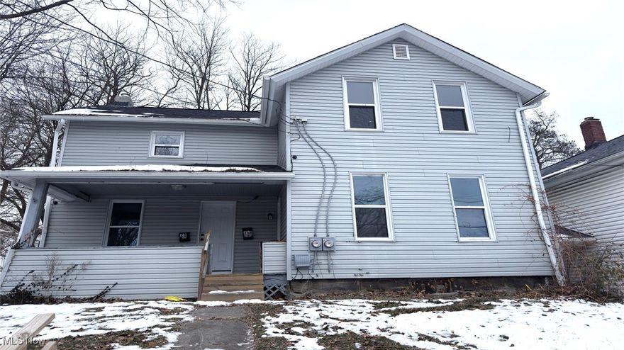 Here's a great opportunity add two doors to your portfolio or jump start your investing journey with an easy-to-maintain, turnkey, two-unit overlooking downtown Akron. This one-up, one-down, colonial duplex is move-in ready and includes washer/dryer hook-ups in each unit. The lower unit has a living room, two bedrooms with closet space, full bath, and access to the basement and mechanicals.  The upper unit has an eat-in kitchen, full bath, and three private rooms with closet space.