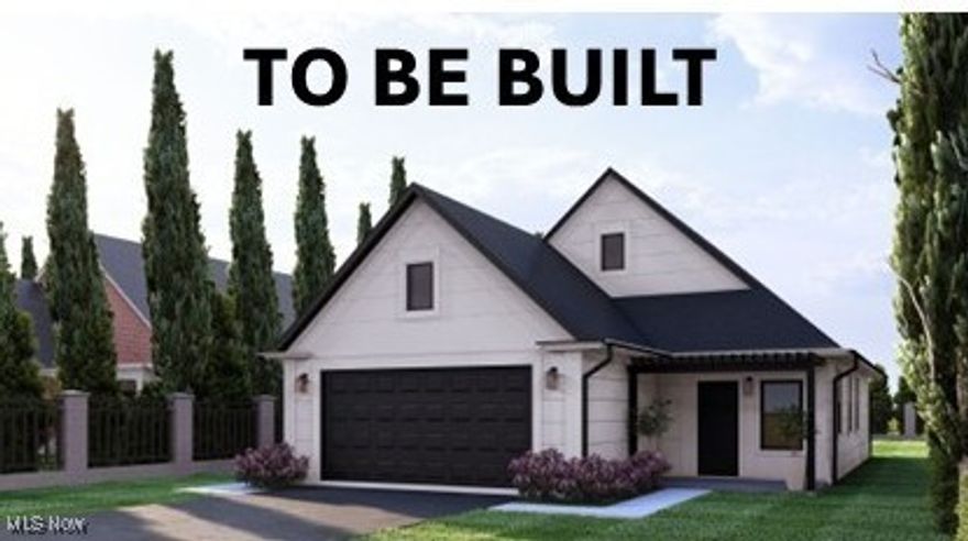 New construction ranch TO BE BUILT with 15-year tax abatement and possible ZERO down payment for those who qualify!! 1-floor living, modern, open floor plan with spacious living room, open to the kitchen which will include lots of cabinets, granite counters, bar seating area, huge pantry, luxury vinyl plank flooring, and stainless appliances. 3 large bedrooms on the first floor, including a primary with en-suite bath and walk-in closet. Other features include: 1st floor laundry, concrete patio, cozy front porch, attached 2-car garage, high efficiency and zoned HVAC. Cutting edge concrete construction (CIPs) which is environmentally-friendly, energy efficient, and unaffected by lumber tariffs! Renderings are approximations of finished product plus photos of similar projects by this builder. This ranch is also available in Maple Heights with a 15-year tax abatement (or on YOUR lot!). Optional finished 2nd floor loft area (approx 400 sq ft) for a 4th bedroom, office, or additional living area. Option to add a storage shed. Base house is a ranch, approximately 1320 sq ft, with an option to add the 2nd floor loft, roughly 400 sq ft more for about $30k (as shown in the renderings). Without the finished loft, the attic will still be built with attic trusses and pull-down stairs, great for storage or future expansion. 1 year builder warranty. Ask about our other available lots! Add a 12x8' storage shed for only $4950. To be built homes will vary from the pictures shown. Basement may be added at additional cost.