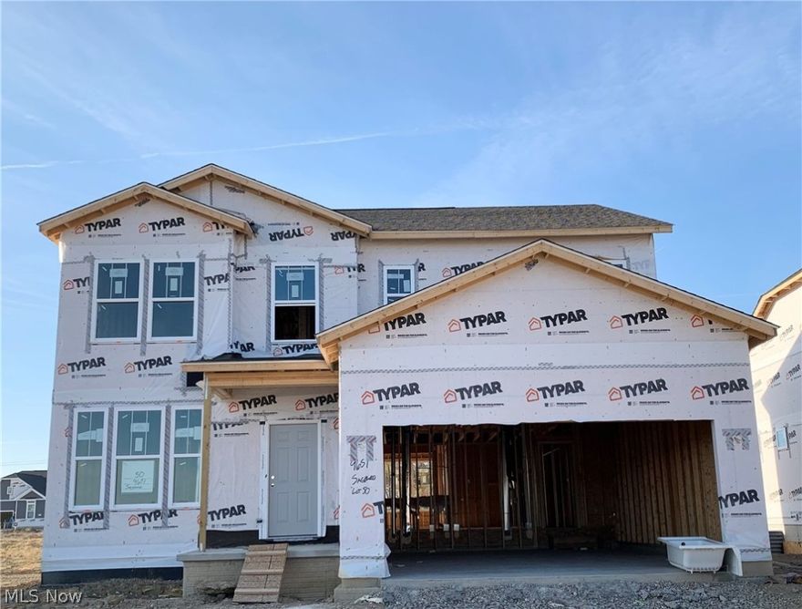 ESTIMATED COMPLETION BY THE END OF DECEMBER.This is a beautiful new 3 bed/2.5 bath home in Pioneer Crossing.The kitchen has SS electric appliances, white painted cabs, quartz counters, pendant lighting & a tile wall backsplash.The owners suite has a tray ceiling, a sitting area, large walk in closet & a prvt bath w/painted white cabs & a tile shower wall. An addn'l 2 beds, full bath, loft & laundry.An eating space off the kitchen, a great room, flex living space & a sunroom.A full 9' basement with bath rough-in & egress windows.An extended 2 car garage.Easy access to recreational activities like tennis courts, playgrounds & parks, inc Glacier Ridge Metro Park.Interior photos are of a model, not the actual property.