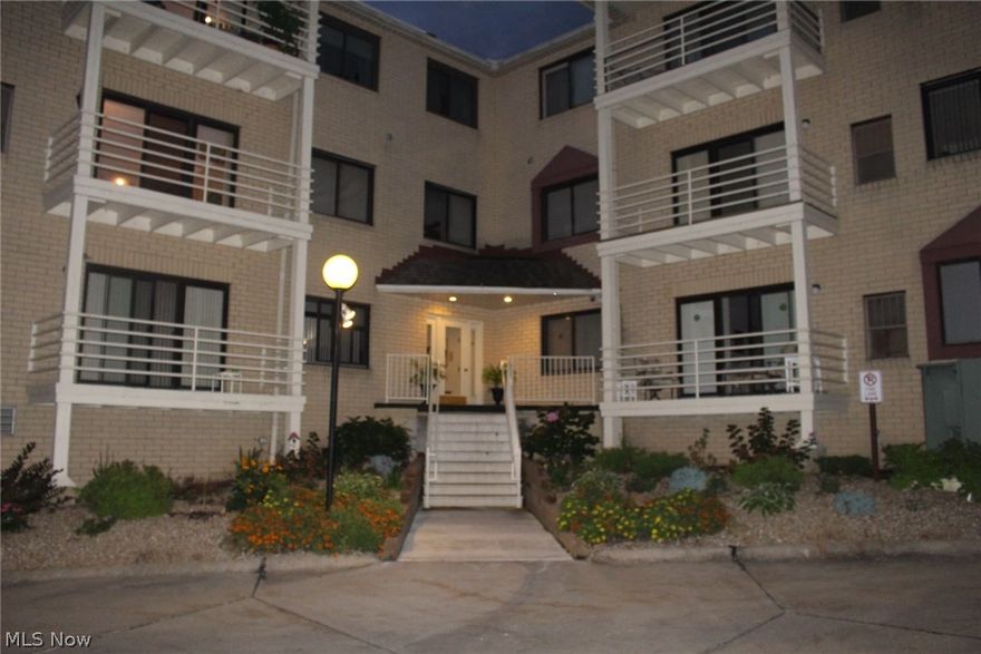 Enjoy one-floor living in this well maintained, 2 bedroom, 2 full bath, ranch condo with in suite laundry! Inviting entry with large closets, leads to spacious dining and living room with gas fireplace! Open kitchen with plenty of cabinets and counter space. Neutral decor and lots of natural light! Master bedroom features a private bath and large walk-in closet! Large second bedroom and second full bath is perfect for guests! Updates include freshly painted interior,(Aug 2017), dishwasher and disposal replaced (Aug 2017), HWT 2 yrs. All appliances are included. Intercom/security system for your peace of mind. Secure, heated parking garage offers one parking space, private storage and car wash area. Convenient location, just minutes to the Metro Park and Fairview Hospital. Close to I-480, I-71, Cleveland Hopkins Airport, Kamm's Corner, Fairview Recreation Center and Westgate shopping center! Nothing to do but move in and enjoy carefree living! Stop by on Sept 3rd from 1-3 to view this b