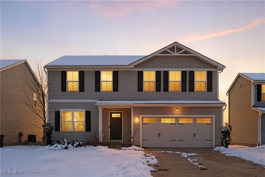 Spacious 4 bedroom new construction with an open floorplan! This home has many upgrades and plenty of space for all your needs. All appliances stay. The kitchen includes a large island with plenty of storage. The master suite includes a walk-in closet and a private bath with duel sinks. The spacious other 3 bedrooms include walk-in closets. Second floor laundry for your convenience will include a washer/dryer. The basement is plumbed for a bath and the flooring is in the garage awaiting for the new owner's personal touch. Fully fenced in backyard. Midview local school district. Why wait on a build when this is already built. House is like new condition.