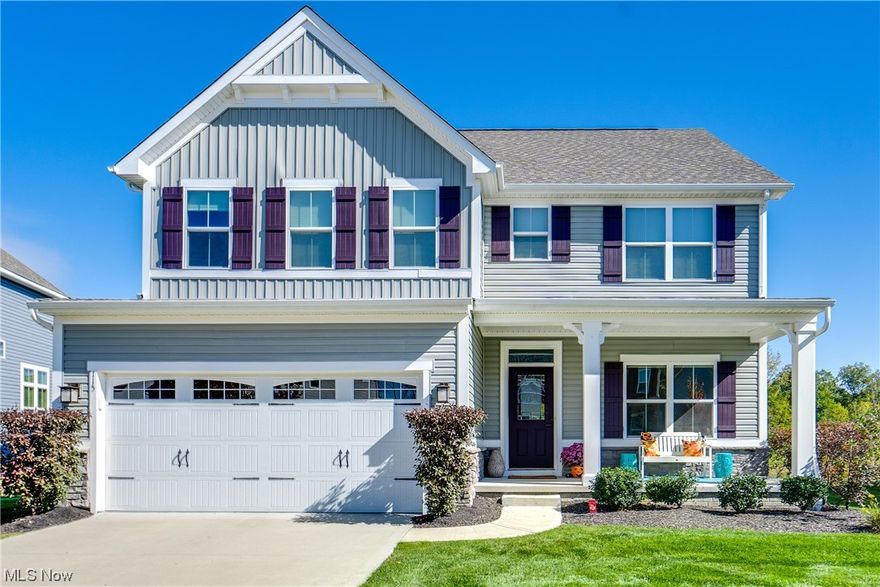 Welcome to 115 Lakeland Way! This 5 bed, 3.5-bath home is a true stunner! As you approach the home, you're greeted by an inviting front porch that sets the tone for this welcoming residence. The back of the house reveals a beautiful maintenance free deck that provides captivating views of the serene retention pond and perfect for outdoor entertaining. Upon entering the home, you'll be captivated by the rich, dark hardwood flooring that flows throughout the home, offering warmth and elegance. The entrance leads you to a bright and versatile living/sitting room. The heart of this home is the open-concept family room, seamlessly connected to the kitchen and dining areas. The kitchen is a chef's dream featuring upgraded white cabinetry and oversized island that provides additional seating. Pendant lighting adds a touch of sophistication and the Quartz countertops offer both style & functionality. Completing the first floor, you'll find a convenient half-bath, mudroom to keep things organized and a dedicated office space ideal for remote work or a quiet study area. As you ascend the stairs to the second floor, you'll discover four generously sized bedrooms. The large master suite is complete with treyed ceilings, 2 walk in closets, oversized bath with Roman Shower & dual sinks w Quartz counters. An added bonus is the 2nd floor laundry room w ample space. The basement features a large rec room, a 5th bed (with egress) and another upgraded full bath that is perfect for guests.