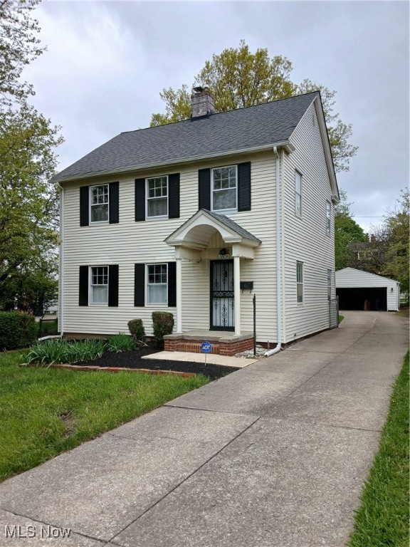 Great starter home in a wonderful neighborhood ! Spacious Family Room off formal dining room, w/ added A/C and heating systems AND a door to the backyard. A huge Primary Bedroom was created by the previous owner, simply by removing a wall to the adjacent bedroom. This could convert back to a 3-bedroom home very easily ! Newer furnace, newer hot-water tank & newer circuit-breaker electric panel in basement, which also has a shower, toilet & workshop area. For pet owners, the back yard is fenced in, with a gate across the driveway. Easy walk to Shaker Rapid. Seller is selling the house "as-is" and Buyers must agree to assume the City's minor list of Point-of-Sale violations.