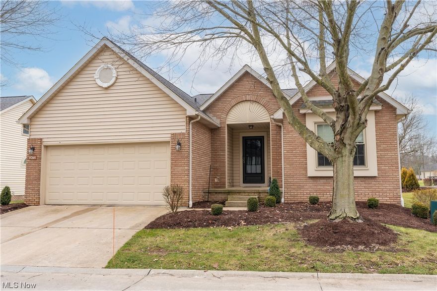 Welcome to this really nice 3 bedroom, 3 full bath, free standing ranch condo in the Greens of Prestwick. Located on the golf course w/beautiful views. Foyer entry into spacious combination Great Room & Dining Room w/gas fireplace & cathedral ceilings. Sellers utilizing this whole area as their Great Room. Adjacent is the large kitchen w/dinette which leads to rear deck overlooking the amazing golf course.  Kitchen boasts oak cabinets, 2 lazy Susans, pantry, stainless appliances (refrigerator, brand new cooktop, microwave, & black dishwasher). Off the kitchen is the 1st floor laundry w/ceramic tile flooring, closet, & cabinets; from kitchen is attached two car garage w/drain & hot/cold water. Owners' Suite is generous w/adjoining private bathroom that offers solid surface counters, double sinks, jetted tub, shower, & walk-in closet. Second bedroom & separate full bath on main floor w/tile floor, sink, & tub/shower surround. Finished lower level highlights carpeted rec. room, full bath w/shower, sink, & cabinetry, carpeted bedroom,  7x12 walk-in closet, & abundance of unfinished storage area. Special features: two hot water tanks, radon mitigation system, humidifier, furnace/c/air approx. 2 1/2 years, roof (10 years or less), glass block windows, newer windows, natural gas grill, ADT Security system w/motion sensors, doors, windows. Beautiful location.