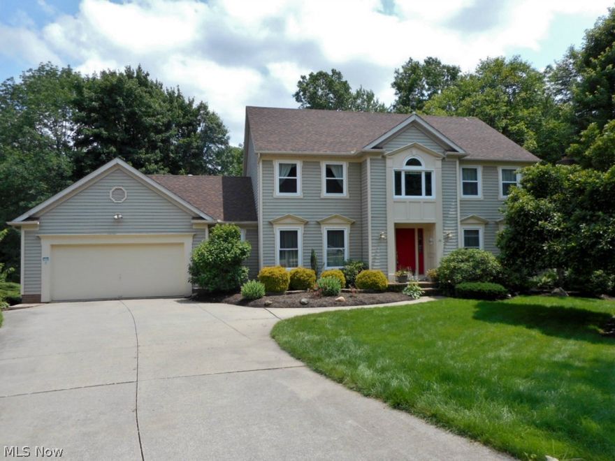 Spectacular colonial on wooded cul de sac setting with green space behind and on the side- very private for being close to everything! Fireplaced family room with vaulted ceilings and wood floors-newer glass doors to newer sun room to view the privacy and beautiful gardens (SQ FT OF SUN RM NOT IN TOTAL SQ FT) extra large kitchen with island, newer stainless steel appliances and ceramic tile floors. Updates- windows 2014,central air 2015, high efficiency furnace 2005, roof 2012- all approximate dates.