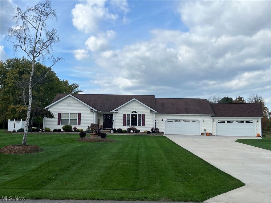 Nicely situated in the heart of wine country, this location can't be beat! Here is your opportunity to own an immaculate, well maintained ranch home that sits on a rambling three acres with an above ground pool and deck attached at the back. Listed by the original owner, pride of ownership shines throughout! This sprawling ranch offers three bedrooms and two full baths up, a very large eat in kitchen with huge island and attached dining space, a large living room with sliders leading to the deck and pool and even more finished living space in the high and dry basement.  So thoughtfully laid out, the main bathroom has a door leading directly to the pool deck! The garage offers space for four vehicles, with an epoxy floor, built in work benches and a back garage door that opens to the back yard for your convenience!  The Geo Thermal furnace and a/c were new in 2013, new 80 gallon hot water tank 2013, the Generac generator is less than one year old, the expansive driveway was paved three years ago.  With so much to offer, you are going to want to see this home today!