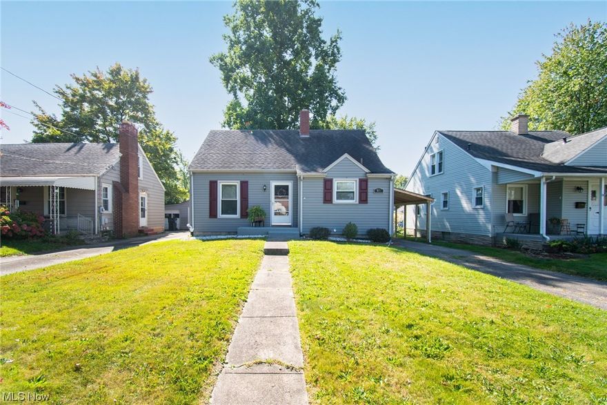 This Adorable Cape Cod is located in the Heart of Boardman near to Everything. This home is neat as a pin and Meticulously Cared for. As you enter through the front door you will find the Spacious Living Room with Beautiful Hard Wood Floors and a coved ceiling. The Enormous Eat-in Kitchen features Stainless Steel appliances New LTV flooring and is Overflowing with Plenty of space for Cooking and Entertaining. 2 Spacious Bedrooms are Conveniently located on the first and have newer carpet. A Full Bath finishes off the first floor. On the 2nd floor you will be Pleasantly Surprised to find a Sprawling space that could be utilized for a Master Bedroom, Game/Playroom or Home Office. There is a Half Bath located on the second floor for Convenience. The basement is Spotless and could be Easily used for Storage or even be Finished to add to your Living Space. You will Love the back yard....so much room to Create a Wonderful Outdoor retreat. Plenty of fenced area to enjoy gardening, a fire-pit, or anything that suits your lifestyle. There is a Newly built Carport to protect your vehicle from the elements. Updates include...LTV flooring in the kitchen-2018, all New Windows (glass block included) -2018, 1st floor bedroom carpet-2018, Roof (approximately)-2015, Carport-2023. Schedule your showing today so you don't miss out on this Boardman Beauty. The seller truly Loves the Home and is sad that she has to move on so quickly.