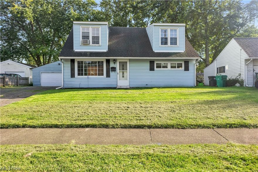 Wow lots of remodeling done here means move in ready for you! This cute cape cod is vinyl sided, and has fresh mulch just awaiting next springs flower bed planting. Freshly painted living room with updated LVT Flooring makes this spacious room so inviting. The eat in kitchen has great cabinet and counterspace, plus laundry so you can multitask while whipping up dinner! Two first floor bedrooms and first floor bath, fresh and ready for you to move in and unpack! Upstairs are two roomy bedrooms have extra room from each having one of the dormers on this cape cod as well! Appliances here stay! Covered back porch and fenced yard plus a huge two car garage!! Call today to set an appointment on this lovely find!