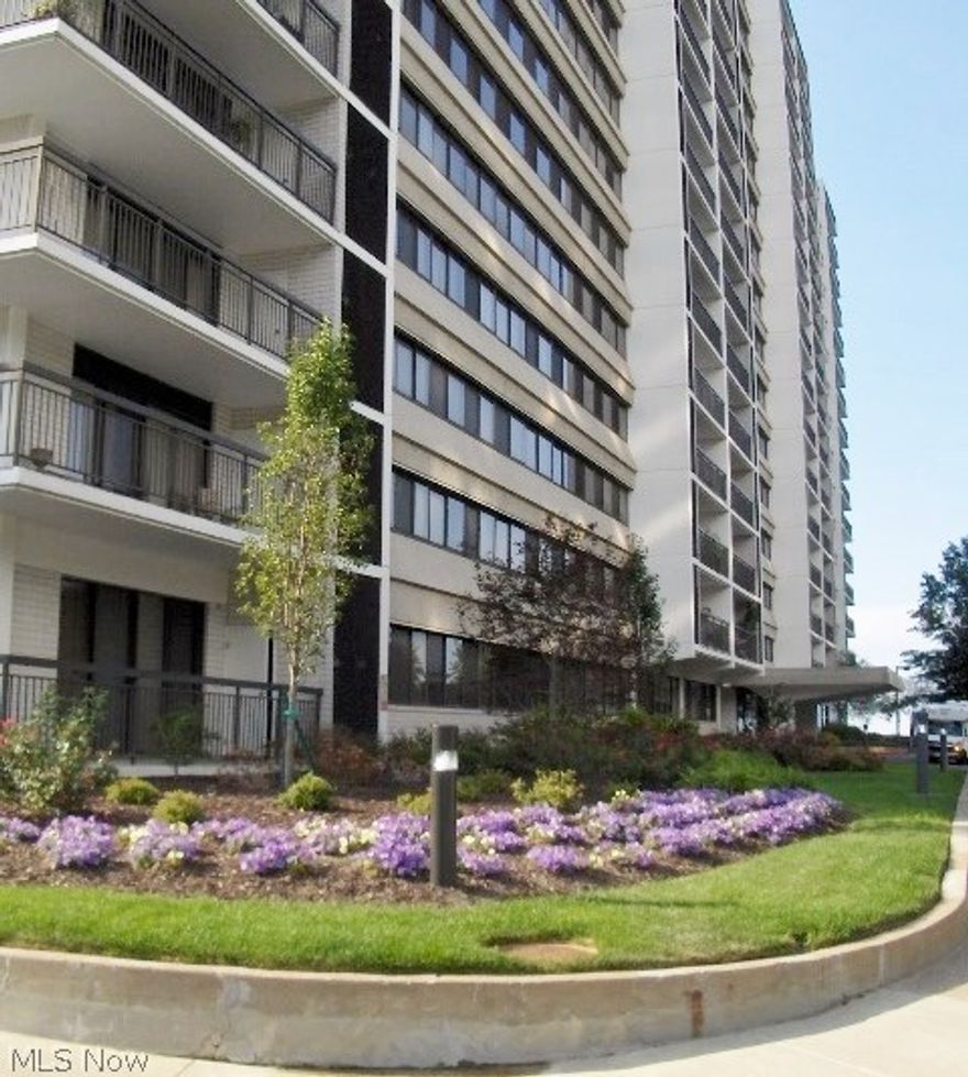 Here is a freshly painted and clean 2 bedroom, 2 full bath suite in The Meridian on the Gold Coast.  Suite faces west with spectacular sunsets, views of Lake Erie and trees.  Very neutral and waiting for your design ideas.  The Meridian offers the best in resort style living with great amenities including two pools and a full time reception desk.  Laundry rooms are conveniently located on every floor and list price includes a parking space in the underground garage.  Minutes from downtown, close to parks, beaches, marinas, entertainment and restaurants, and the airport.  Dog friendly building (1 dog per unit, 30 pound weight limit).